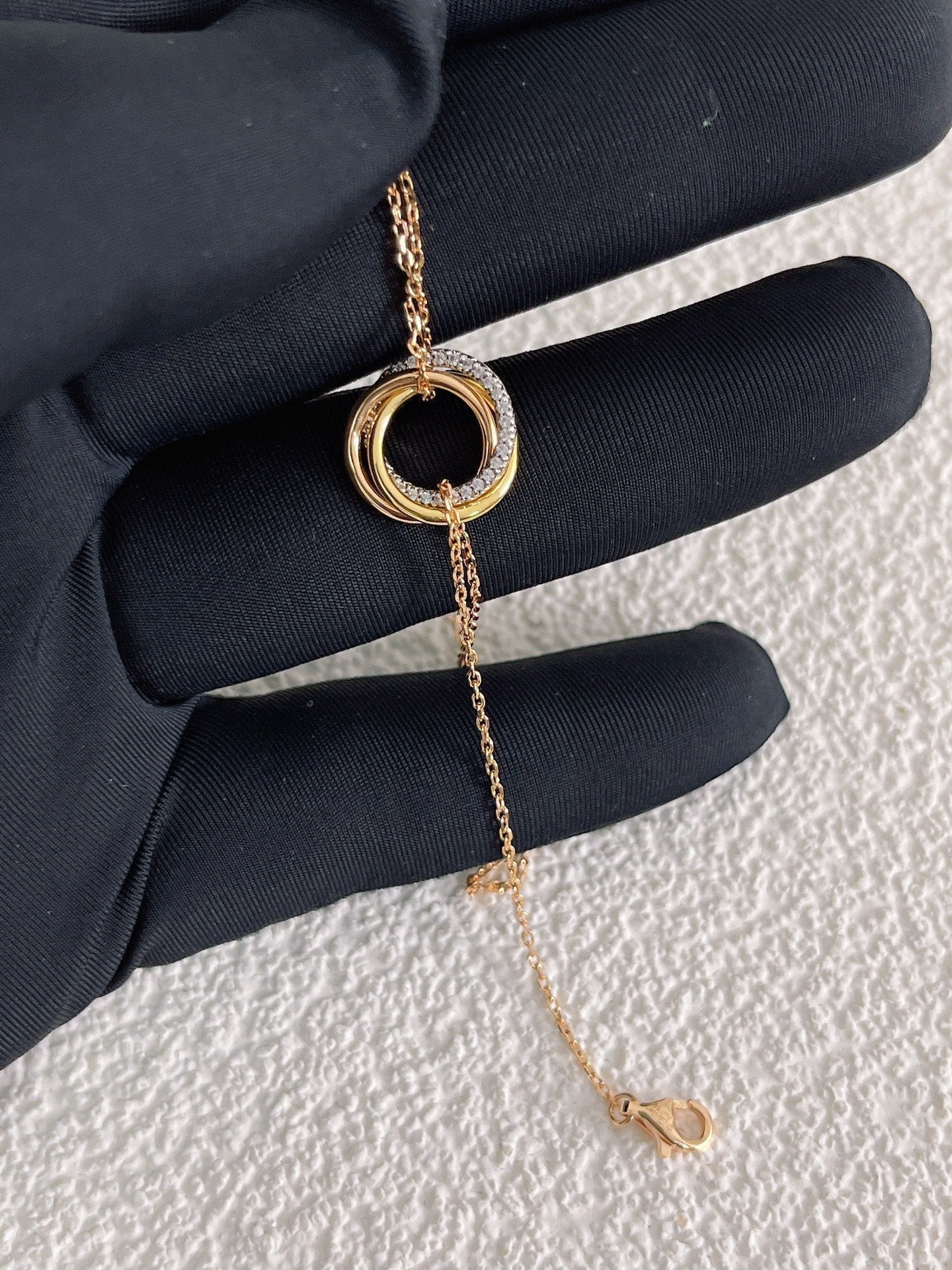 CARTIER TRINITI BRACELET GOLD SILVER PINK GOLD DIAMONDS