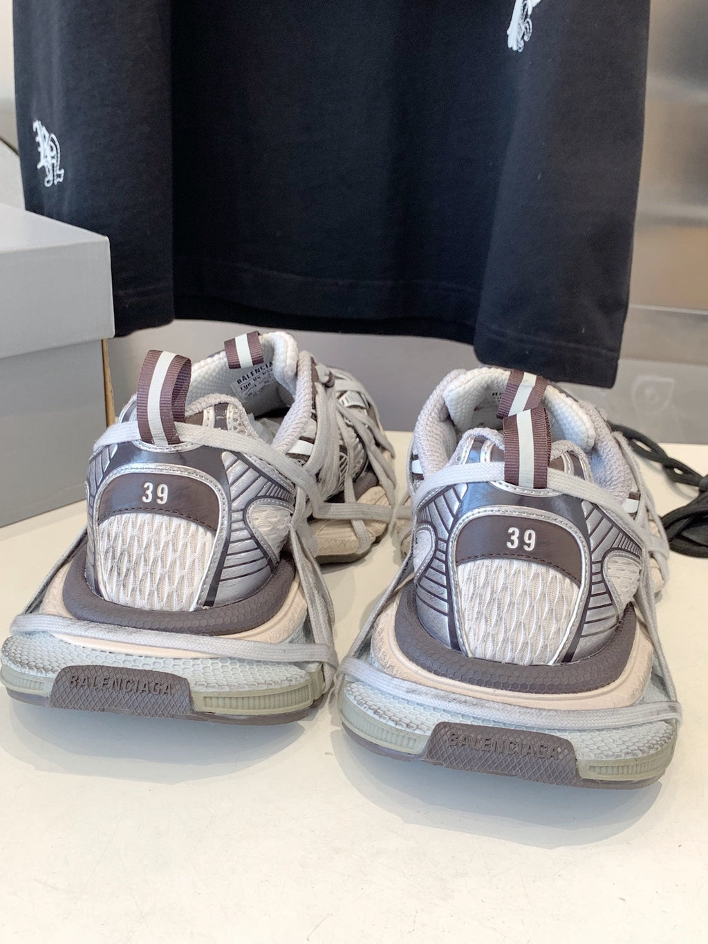 3XL EXTREME LACE SNEAKER BROWN MIX DUST WHITE AND SILVER