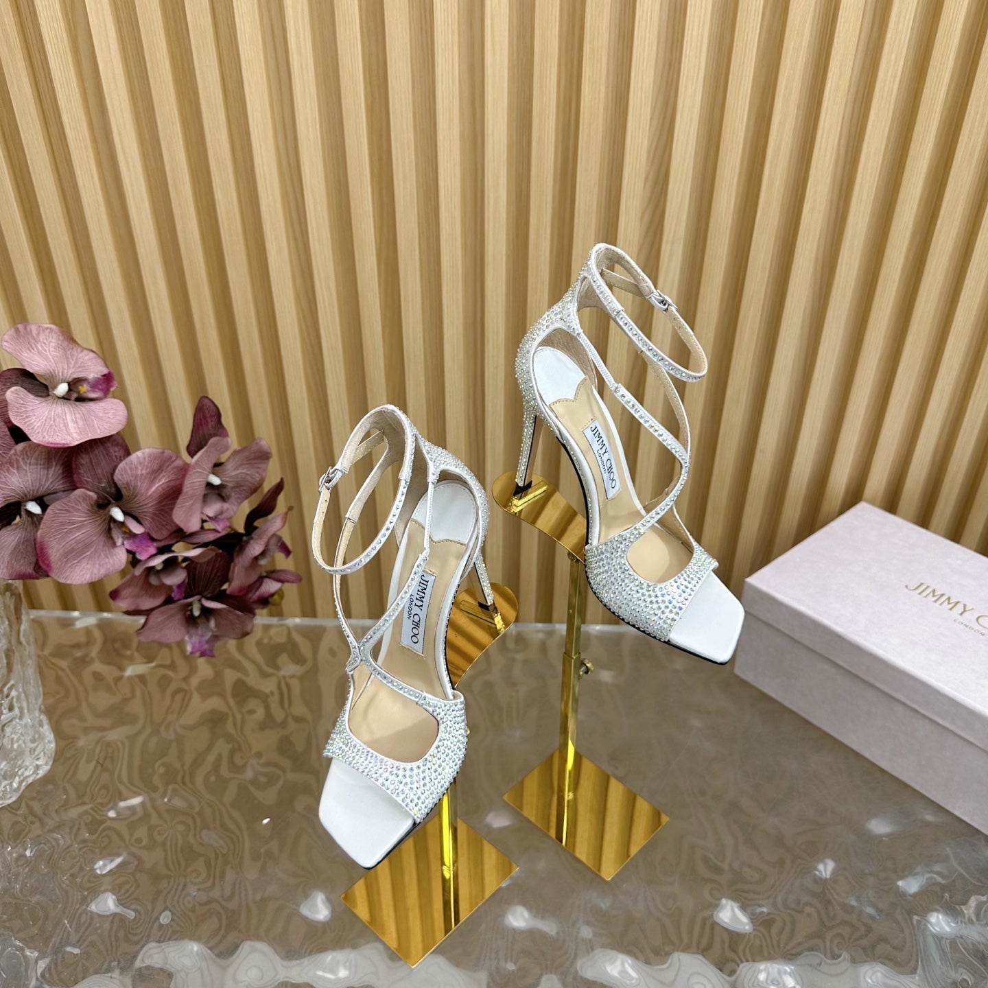 Jimmy Choo Sparkling Sandal High Heel