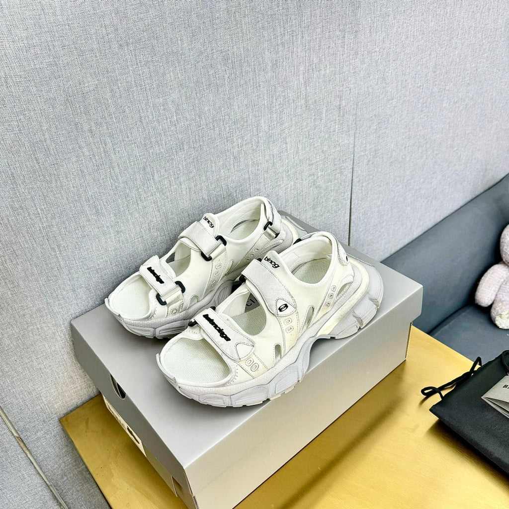 3XL SPORTY SANDALS IN WHITE POLYURETHANE, POLYESTER AND TPU